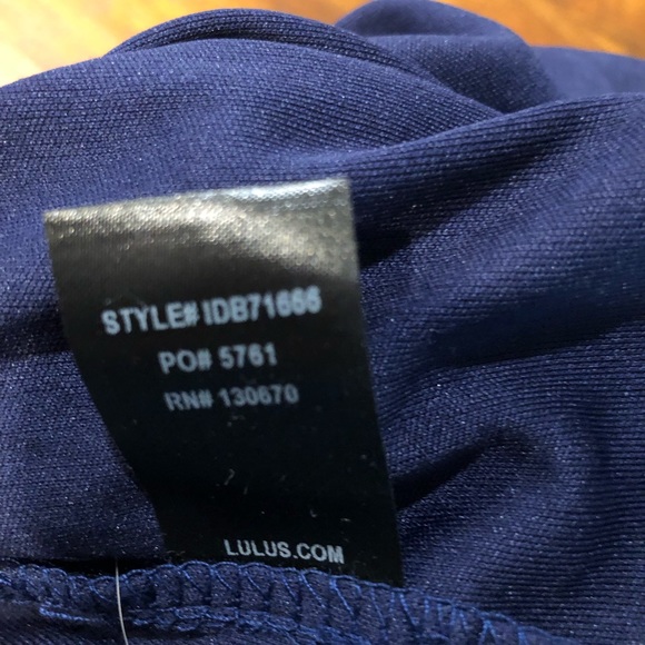 Lulus Navy Blue Long Chiffon Maxi Dress - NWT, Small - Picture 7 of 8